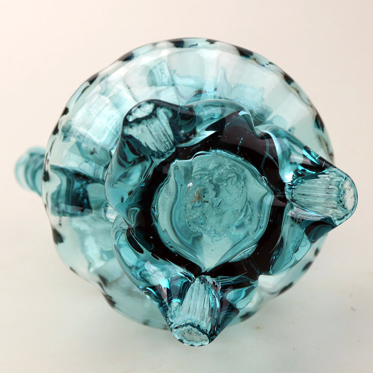 A good antique arts & crafts Art Glass novelty Venetian Basket C. 1st half 20thC - Image 8