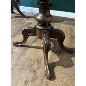 Victorian Walnut Trumpet Sewing Table