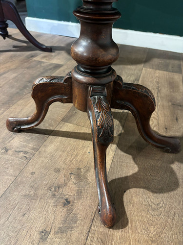 Victorian Walnut Trumpet Sewing Table