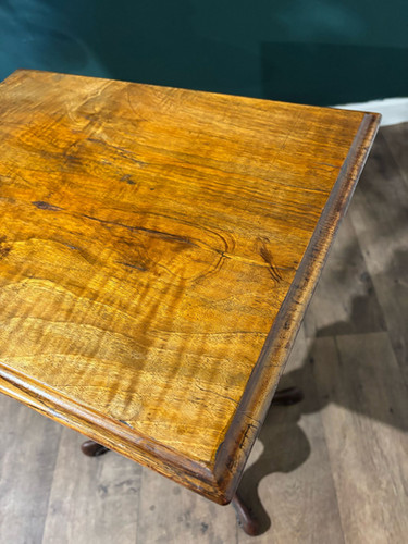 Victorian Walnut Trumpet Sewing Table