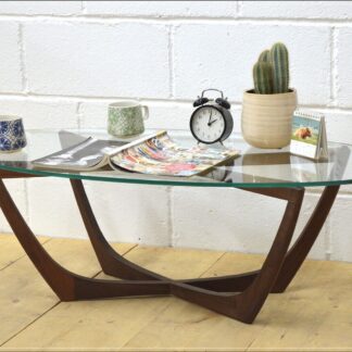 vintage coffee table teak G Plan spider glass top mid century danish DELIVERY