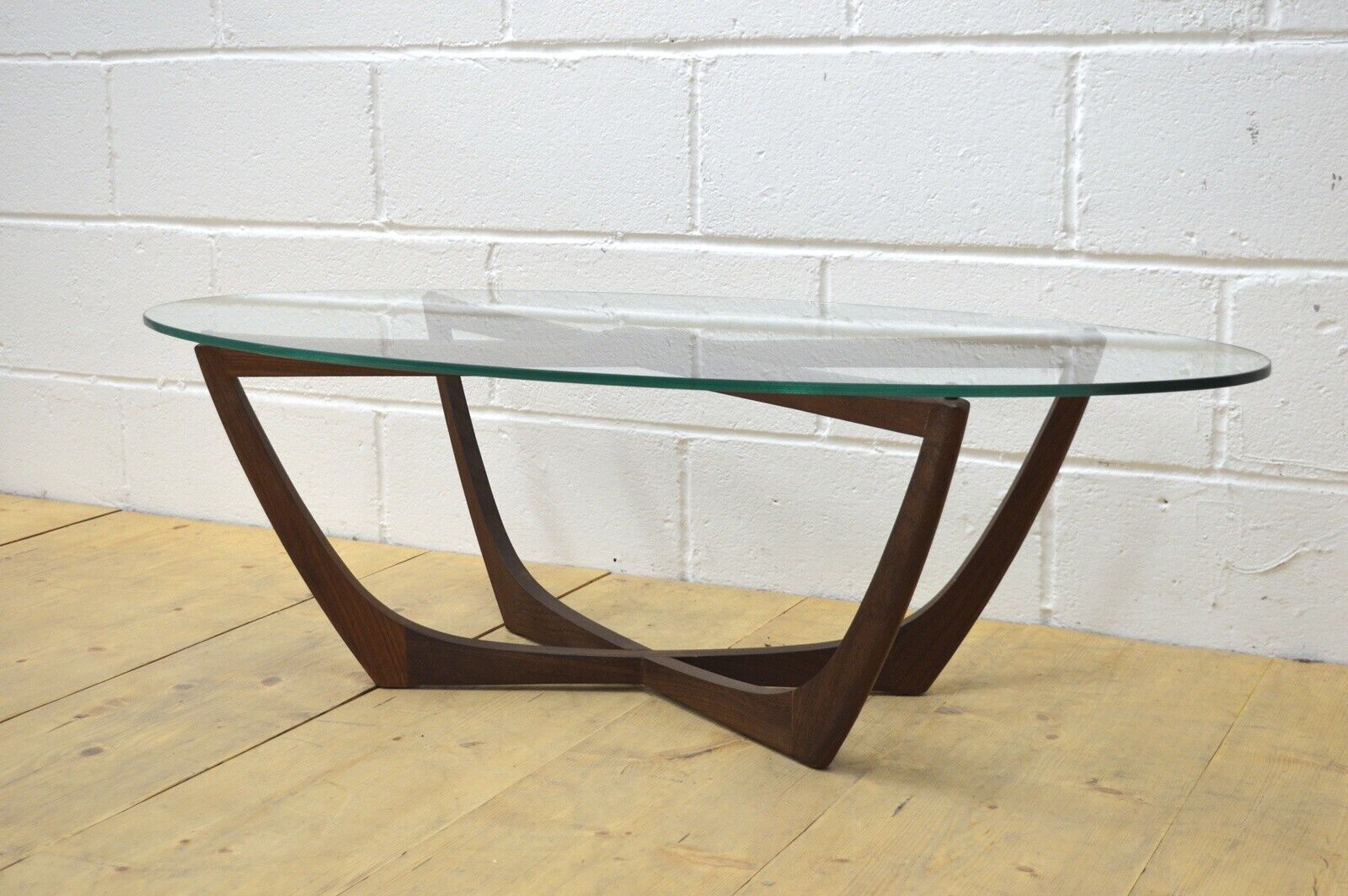 vintage coffee table teak G Plan spider glass top mid century danish DELIVERY