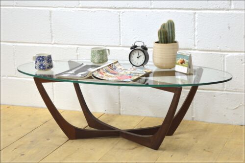 vintage coffee table teak G Plan spider glass top mid century danish DELIVERY
