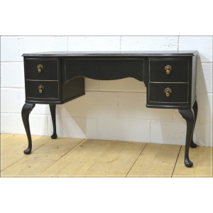 vintage desk wood antique french pitch black queen anne legs UK DELIVERY