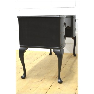 vintage desk wood antique french pitch black queen anne legs UK DELIVERY