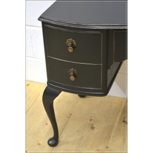 vintage desk wood antique french pitch black queen anne legs UK DELIVERY
