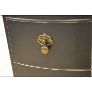 vintage desk wood antique french pitch black queen anne legs UK DELIVERY