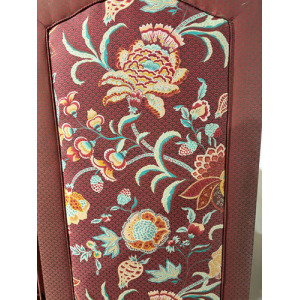 Vintage Fabric Covered Three Fold Dressing Screen