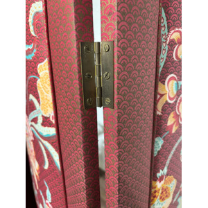 Vintage Fabric Covered Three Fold Dressing Screen