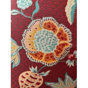Vintage Fabric Covered Three Fold Dressing Screen