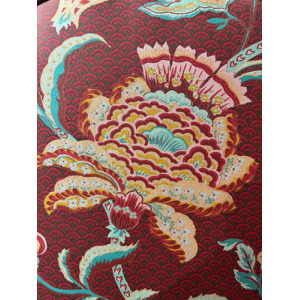 Vintage Fabric Covered Three Fold Dressing Screen