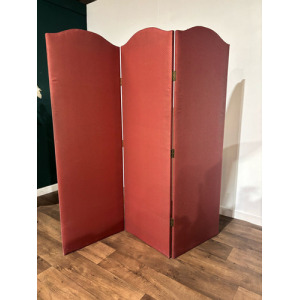 Vintage Fabric Covered Three Fold Dressing Screen
