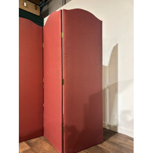 Vintage Fabric Covered Three Fold Dressing Screen