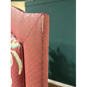 Vintage Fabric Covered Three Fold Dressing Screen