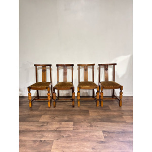 Vintage Honey Oak Dining Chairs