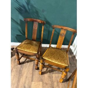 Vintage Honey Oak Dining Chairs