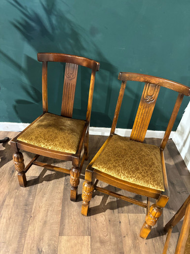 Vintage Honey Oak Dining Chairs