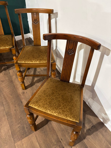 Vintage Honey Oak Dining Chairs