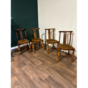 Vintage Honey Oak Dining Chairs