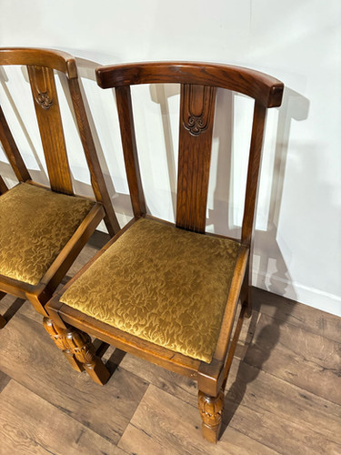 Vintage Honey Oak Dining Chairs