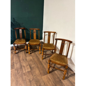 Vintage Honey Oak Dining Chairs