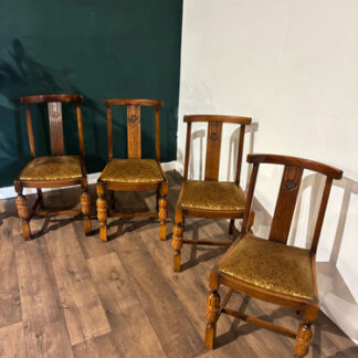 Vintage Honey Oak Dining Chairs