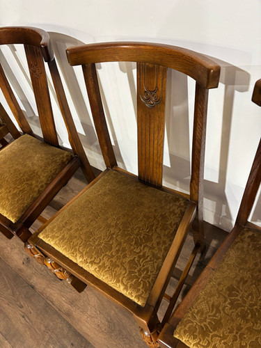 Vintage Honey Oak Dining Chairs