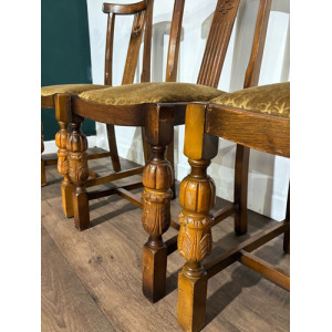 Vintage Honey Oak Dining Chairs
