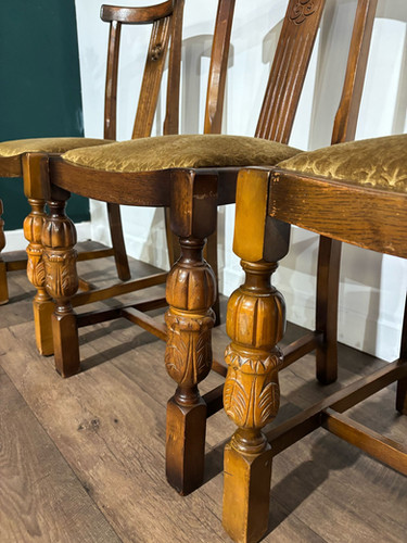 Vintage Honey Oak Dining Chairs
