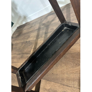 Vintage Oak Stick Stand With Drip Tray