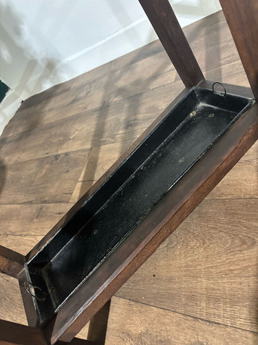 Vintage Oak Stick Stand With Drip Tray