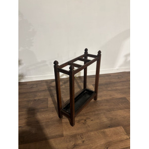 Vintage Oak Stick Stand With Drip Tray