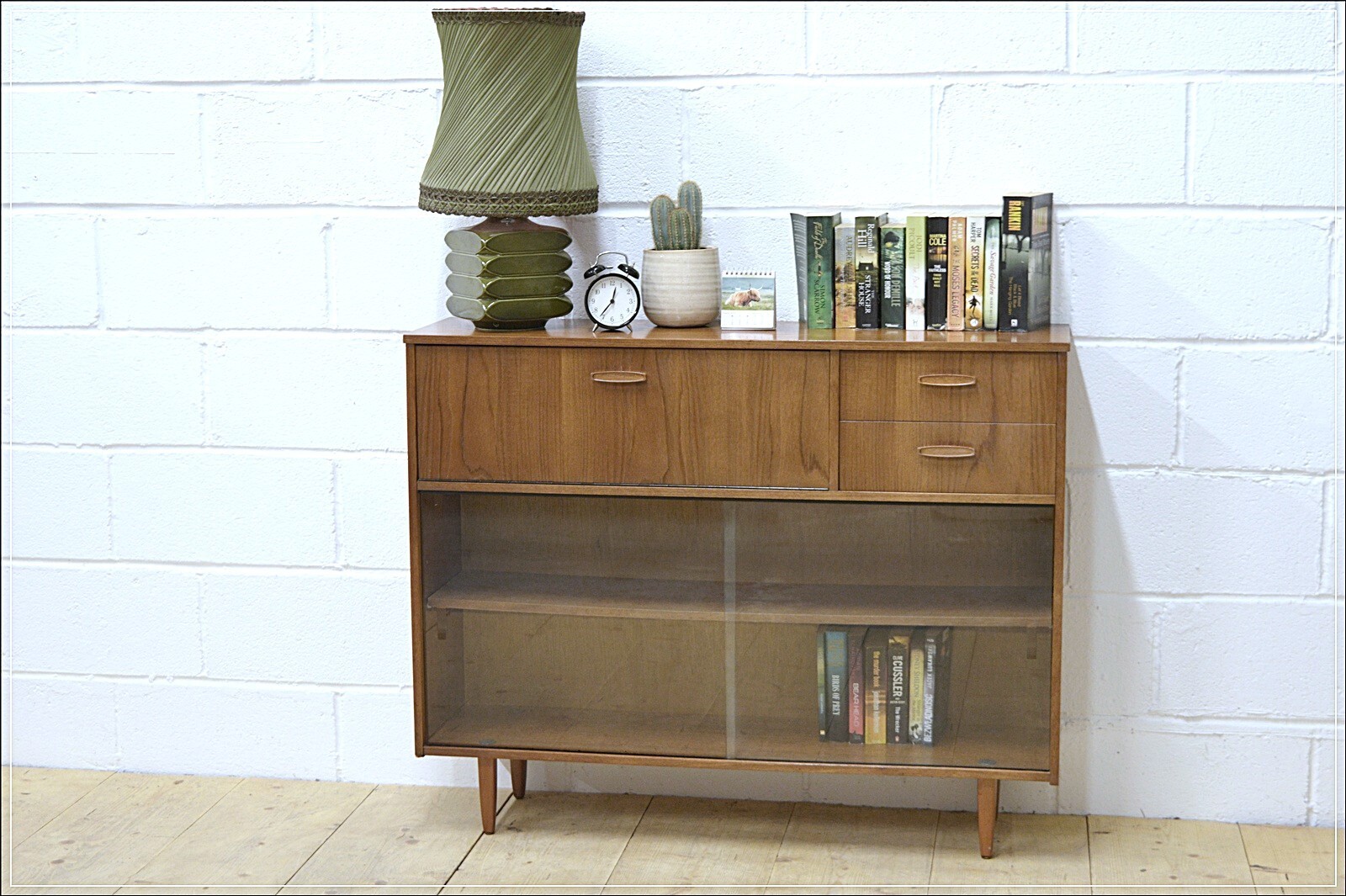 vintage sideboard bookcase bureau teak Avalon danish mid century UK DELIVERY