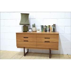 vintage sideboard Uniflex teak chest of drawers danish mid century DELIVERY