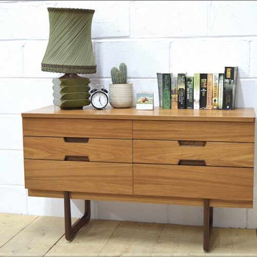 vintage sideboard Uniflex teak chest of drawers danish mid century DELIVERY