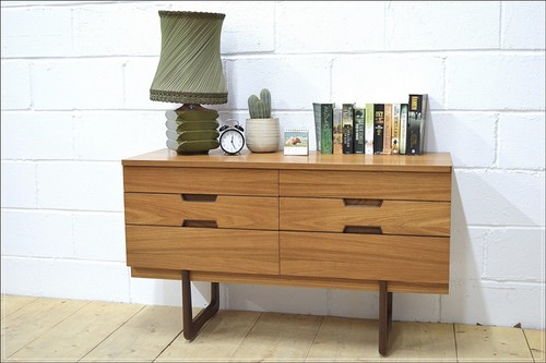 vintage sideboard Uniflex teak chest of drawers danish mid century DELIVERY