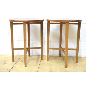 Vintage Table Coffee Side Folding Bedside Set of 2 Teak Danish Design