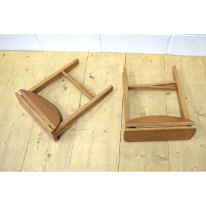 Vintage Table Coffee Side Folding Bedside Set of 2 Teak Danish Design