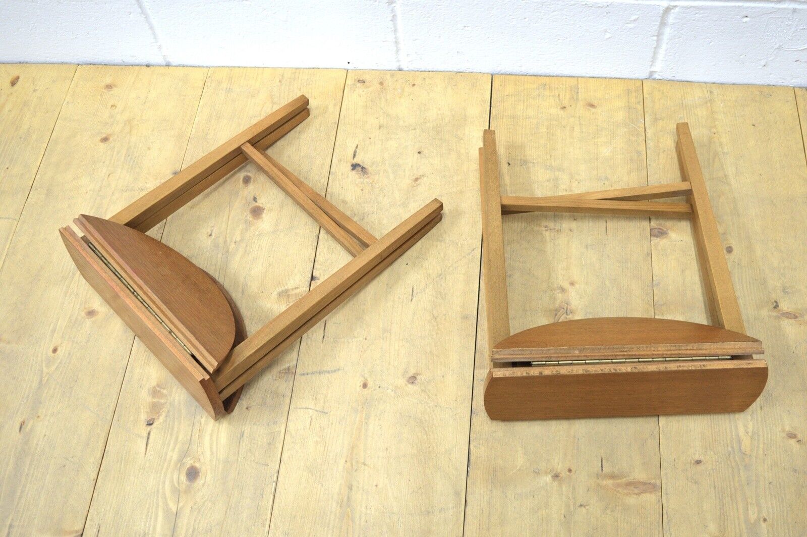 Vintage Table Coffee Side Folding Bedside Set of 2 Teak Danish Design