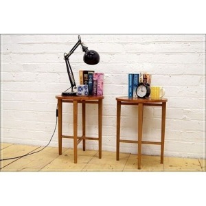 Vintage Table Coffee Side Folding Bedside Set of 2 Teak Danish Design