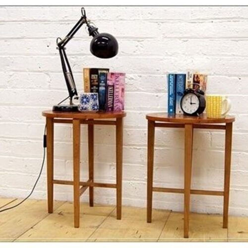 Vintage Table Coffee Side Folding Bedside Set of 2 Teak Danish Design