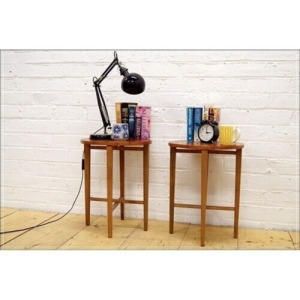 Vintage Table Coffee Side Folding Bedside Set of 2 Teak Danish Design