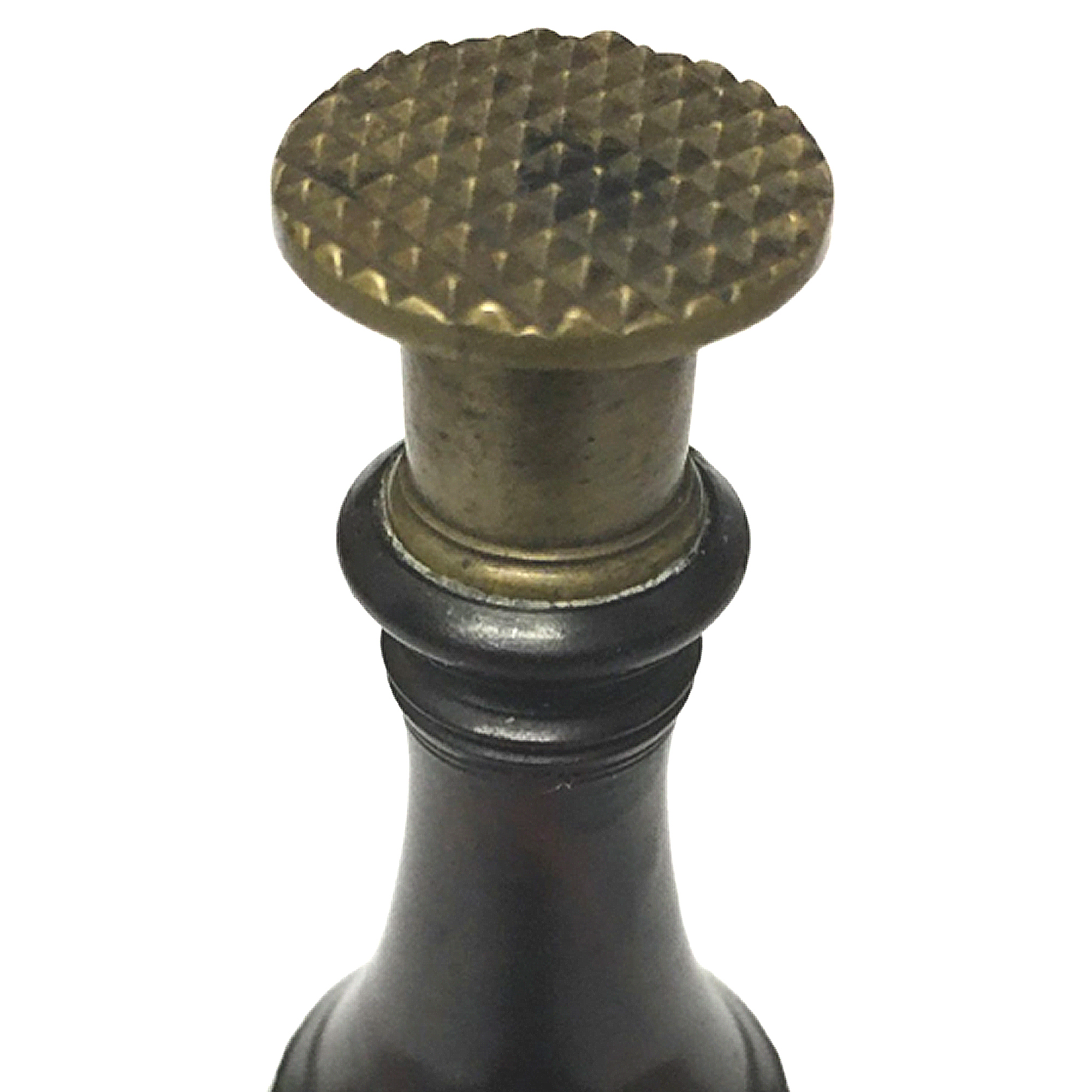 A good & large antique turned hardwood Georgian Desk Wax Seal C.early 19thC
