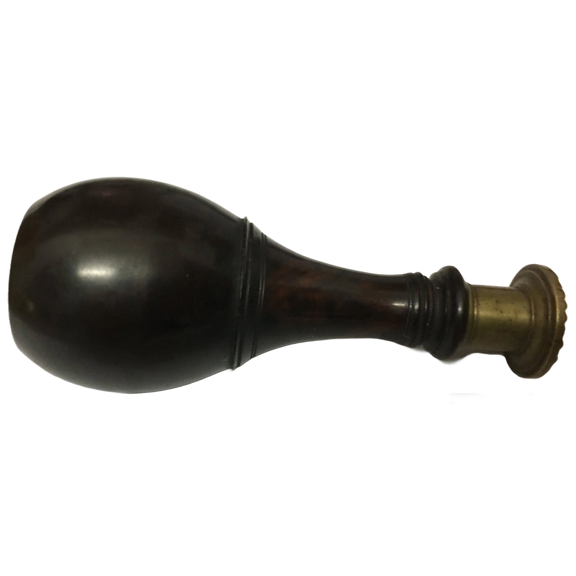 A good & large antique turned hardwood Georgian Desk Wax Seal C.early 19thC