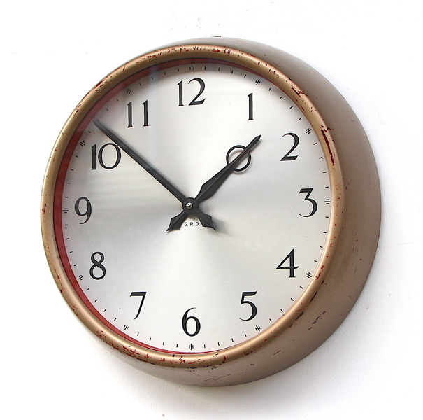 1950s British OfficeCommercial Industrial Wall Clock. Fully Guaranteed