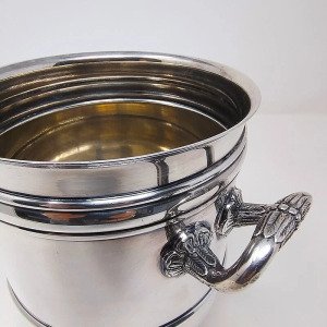 1950s Gorgeous Champagne or Ice Bucket by Christofle in Silver Plated. Made in France