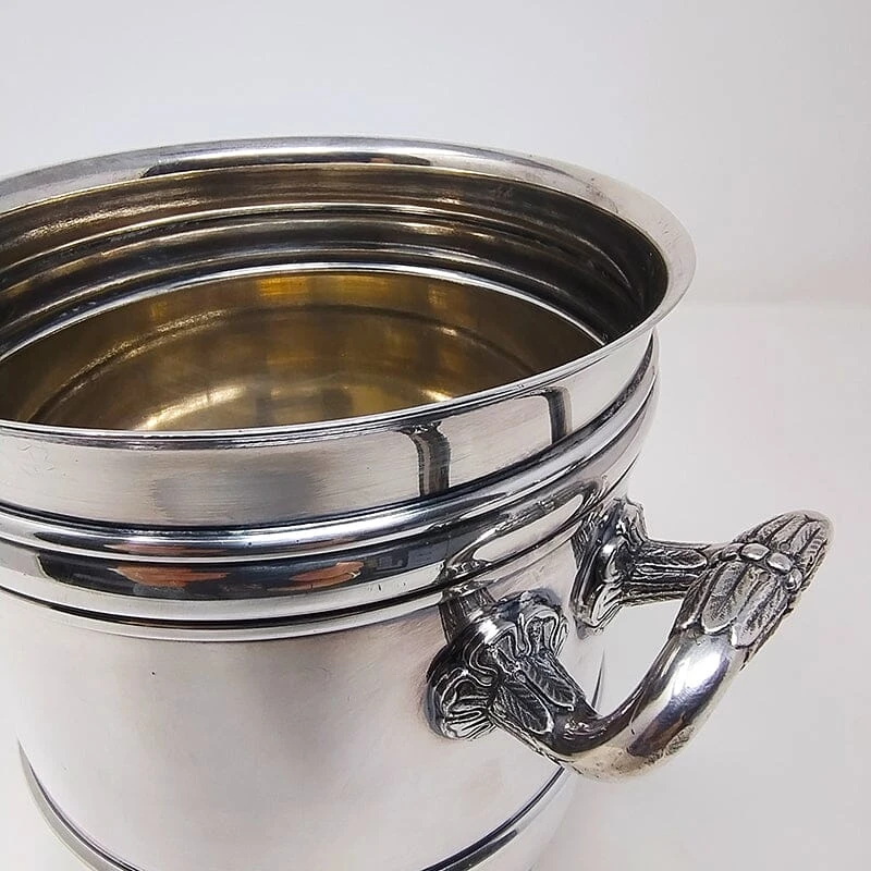 1950s Gorgeous Champagne or Ice Bucket by Christofle in Silver Plated. Made in France