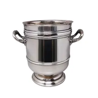 1950s Gorgeous Champagne or Ice Bucket by Christofle in Silver Plated. Made in France