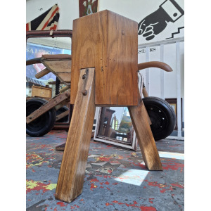 1960s Continental Brutalist 'Chopping Block' Side Table/Stand