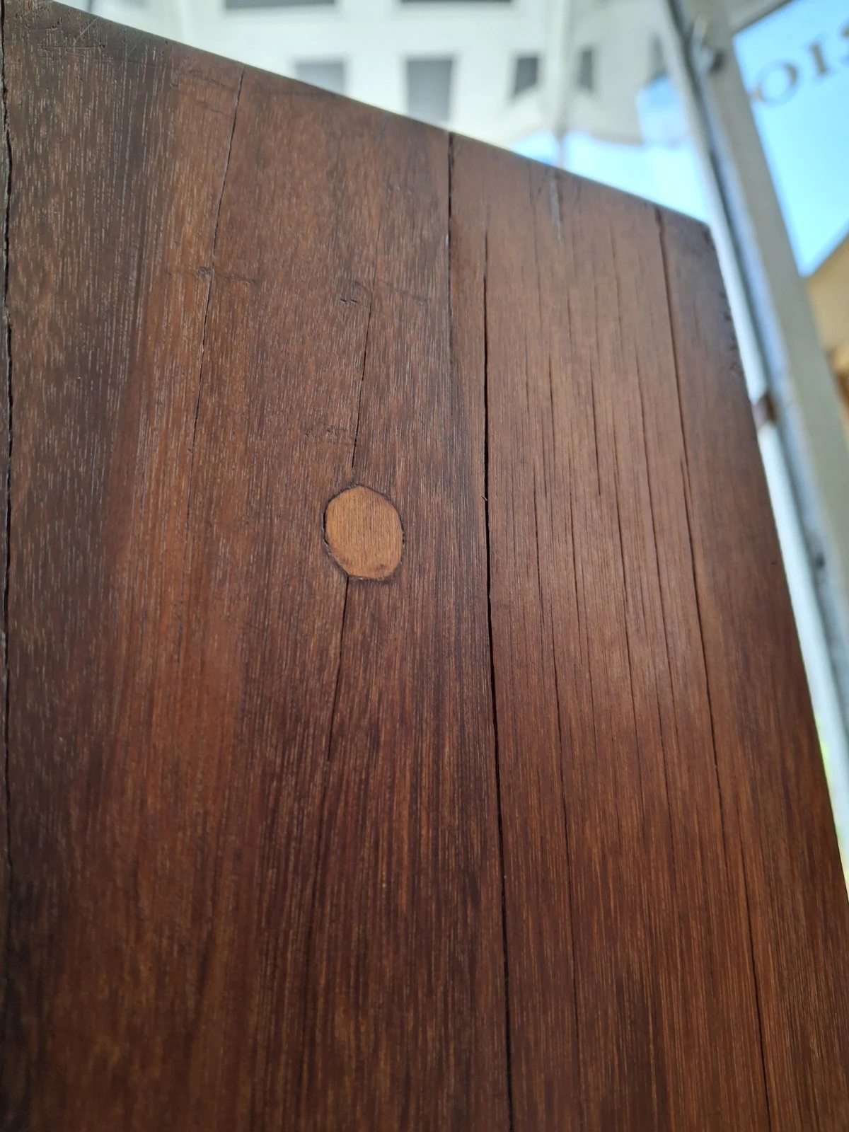 1960s Continental Brutalist 'Chopping Block' Side Table/Stand
